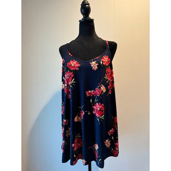 Women's Papermoon Sleeveless Basima Back Detail Blue Foral Top Size 3X, NWT - Picture 2 of 6